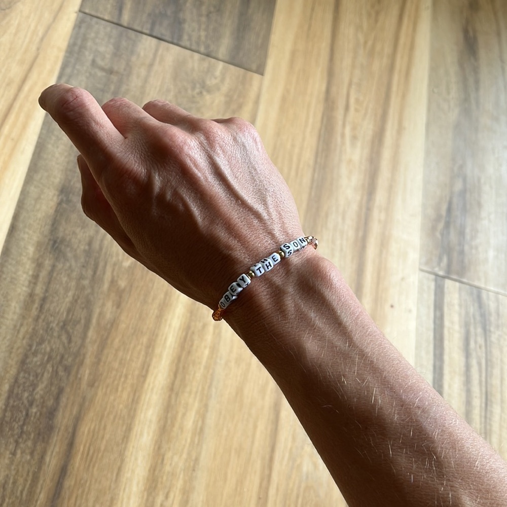 Beautiful Handmade Bracelet OBEY THE SON *stack with more or wear solo* - Picture 2 of 5